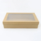 Biodegradable Packing Cake Food Gift Brown Cardboard Paper Box with Custom Logo