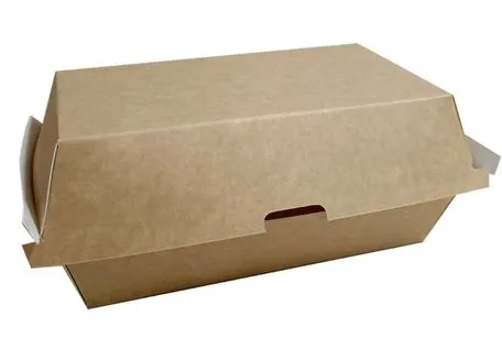 Multi-Function Design Heat-Resistant Customized Biodegradable Hamburger Box for Fast Food Restaurants