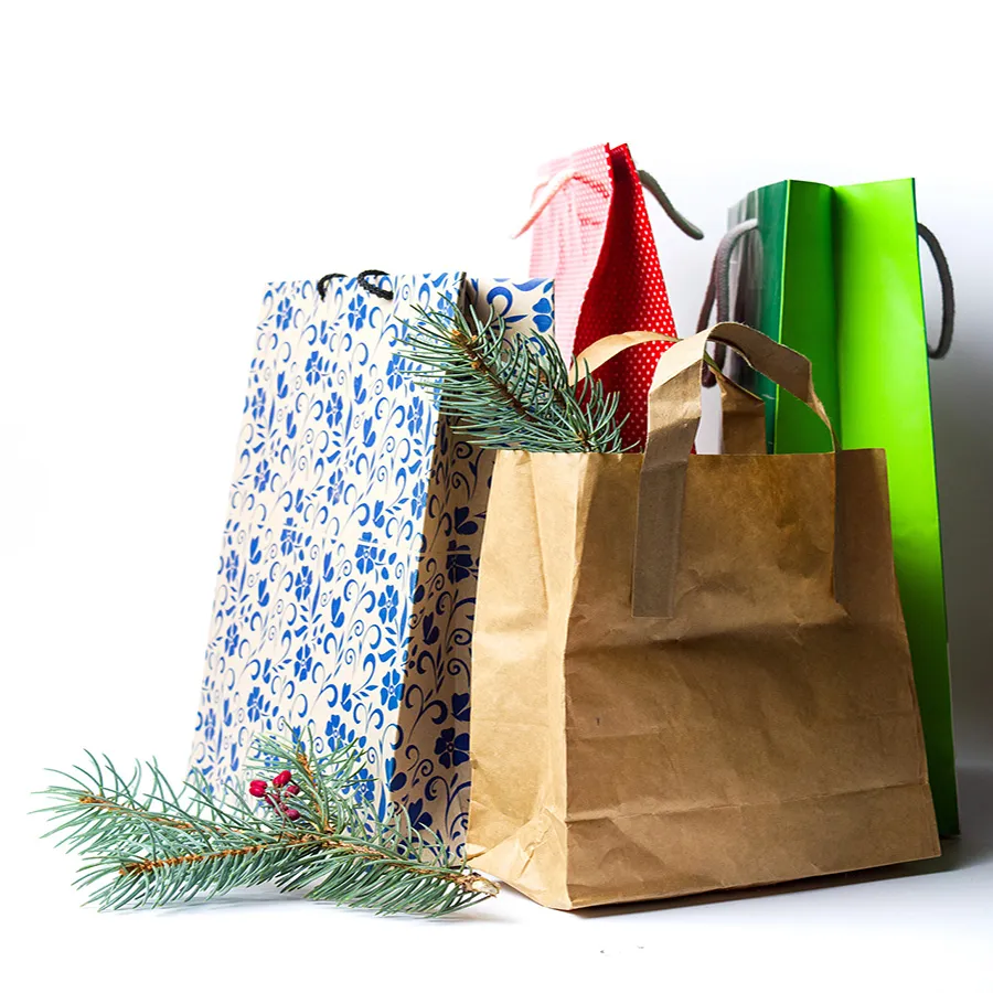 Factory Wholesale Custom Eco-Friendly Twist Handle Luxury Packaging Shopping Gift Paper Bag