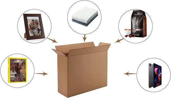 Customized Paper B Flute Corrugated Archive Storage Shipping Carton with Custom Printing