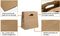Wholesale Custom Print Transparent Window Square Low Bag Luxury Degradable Packaging Shopping Gift Food Kraft Cardboard Paper Bag with Handle