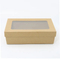 Factory Cheap Wholesale Custom Food Grade Disposable Eco-Friendly Degradable Eco-Friendly Kraft Paper Package Cake Snack Lunch Box with Transparent Window