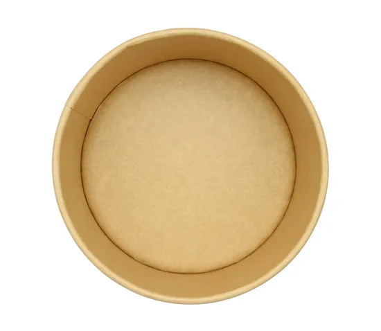 Custom Printing Disposable Biodegradable Gold Foil Kraft Paper Transparent Lid Takeaway Salad Container Eco-Friendly Biodegradable Food Packaging Paper Bowl