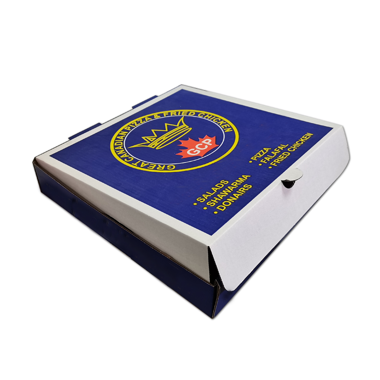 Custom Pizza Cardboard Corrugated Carton Reusable Pizza Box Wholesale with Logo Printed
