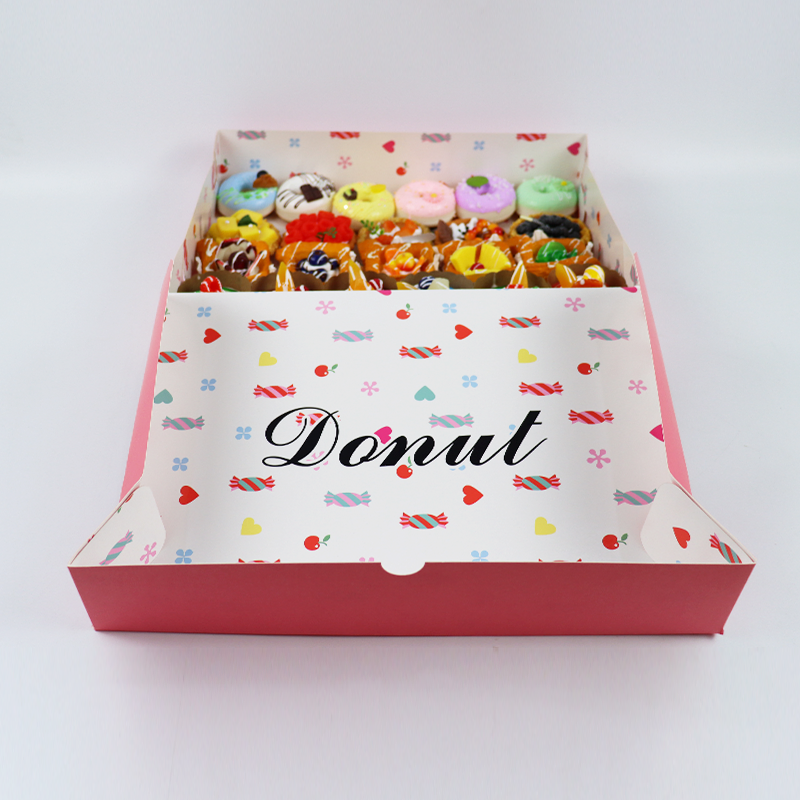 Custom Biscuit Cake Baking Muffin Cup Cake Food Packaging Box Container with Window 8inch
