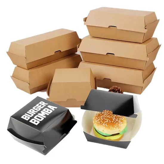 Take out Box for Hamburger Hamburger Paper Box Hamburger Box