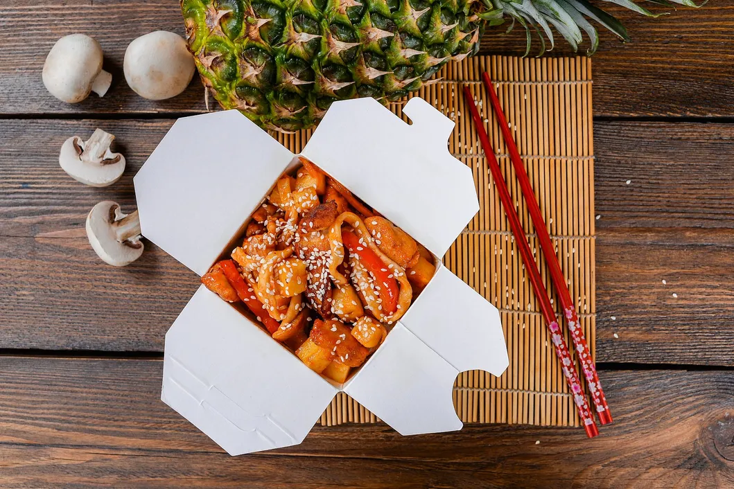 Wholesale Customized Food Grade Takeaway Sushi Fried Chicken Chips Burger Container Disposable Cardboard Lunch Fast Paper Food Box with Lid