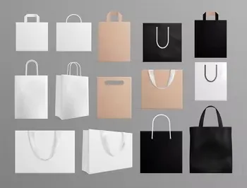 High Quality Recycled Eco-Friendly Restaurant Food Delivery Package Paper Bags for Cosmetics