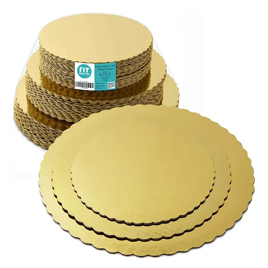 Cheap Customized Disposable Paper Plate Cake Board Tray Fancy Cardboard Round Circle Cake Tray