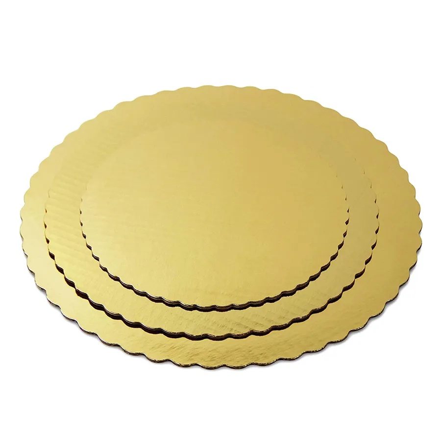 Cheap Customized Disposable Paper Plate Cake Board Tray Fancy Cardboard Round Circle Cake Tray