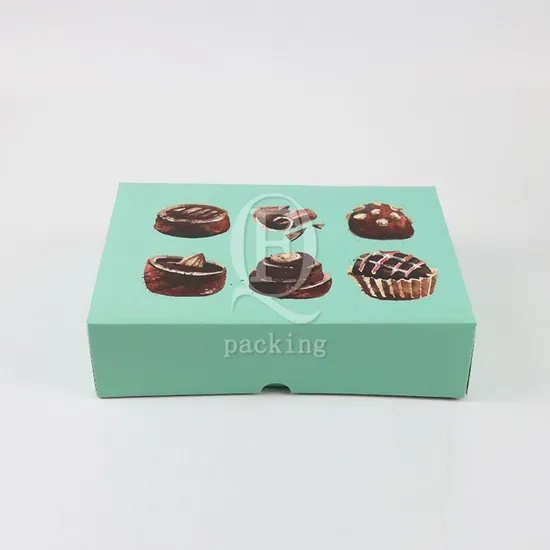 Firmly Sealed Waterproof Customized Paper Cake Boxes with Handle for School Event
