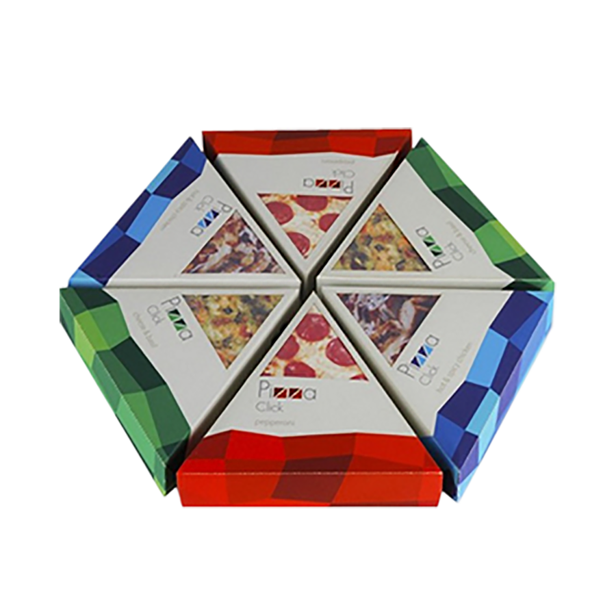 Factory Wholesale Custom Eco-Friendly Disposable Luxury Printing Storage Triangle Corrugated Kraft Paper Pizza Box