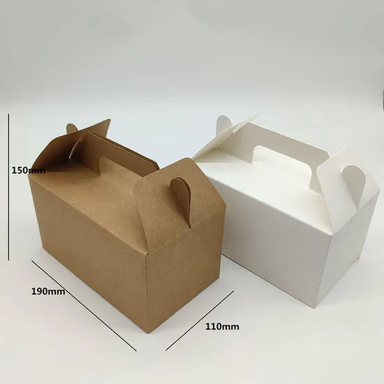 Folding Window Drawer Packaging Kraft Paper Gift Box Tea Dessert Food Biscuit Cookies Bread Pizza Pie Cake Box