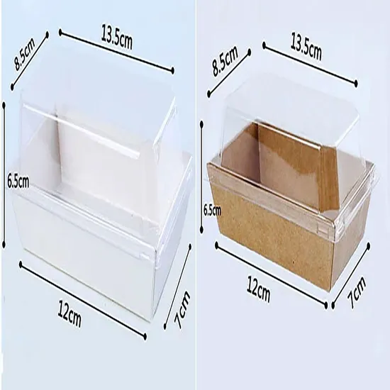 Wholesale Customized Printing Transparent Window Eco-Friendly Food Grade Cardboard Toast Wedge Container Paper Sandwich Sushi Cake Box