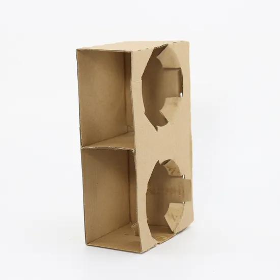 Biodegradable Solid Cardboard Paper Cup Holder in 1-Cell 2-Cell and 4-Cell Coffee Cup Carriers