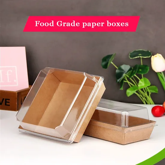 Wholesale Customized Printing Transparent Window Eco-Friendly Food Grade Cardboard Toast Wedge Container Paper Sandwich Sushi Cake Box