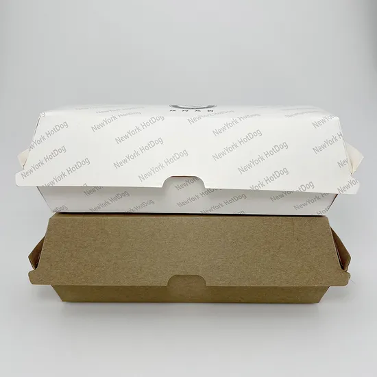 Factory Kraft Paper Burger Box Custom Recyclable Paper Hamburger Box