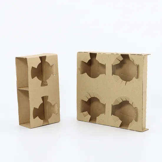 Pulp Tray Paper Cup Carrier Disposable Paper Cups Takeaway Use1-Cup, 2-Cup, 4-Cup