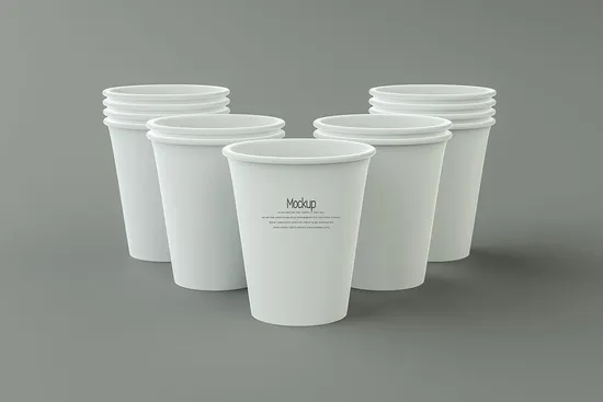 Wholesale Food Grade Eco-Friendly Disposable Custom Juice Plastic Storage Packaging Bubble Milk Tea Juice Clear Plastic Cold Hot Drink Paper Cup