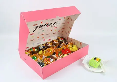Factory Cheap Wholesale Custom Printed Logo Size Food Grade Doughnut Disposable Bakery Delivery Packing Macaron Paper Cupcake White Cardboard Box