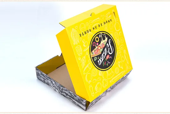 China Factory Wholesale Customized Printing Logo High-Quality All Size Color Kraft Paper Corrugated Food Grade Degradable Fast Food Lunch Packaging Pizza Box