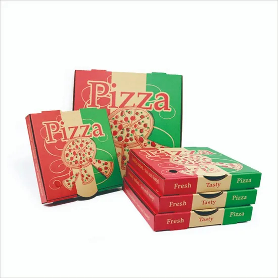 12inch Wholesale Custom with Logo Cardboard Packaging Corrugated Delivery Pizza Box