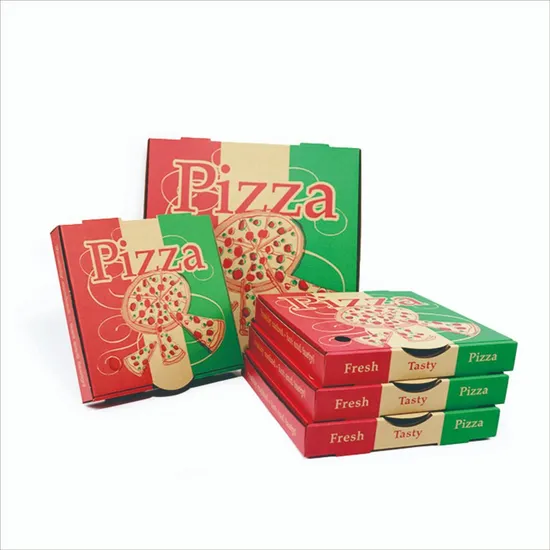 12inch Wholesale Custom with Logo Cardboard Packaging Corrugated Delivery Pizza Box