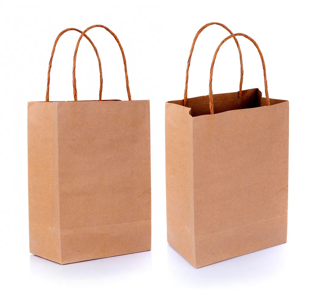 Hot Sale Custom Printed Luxury Packaging Kraft Paper Perfume Packaging Shoes Clothing Shopping Gift Paper Bag