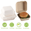 Factory Wholesale Custom Printing Biodegradable Food Grade Disposable Takeaway Lunch Fries Hamburger Packaging Packing Bagasse Burger Box