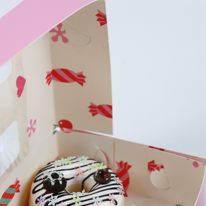 Wholesale Custom Logo Food Grade Cake Cookies Chocolate Desert Donut Cupcake Biscuit Macaron Bakery Pies Sweet Food Candy Cardboard Paper Packaging Box