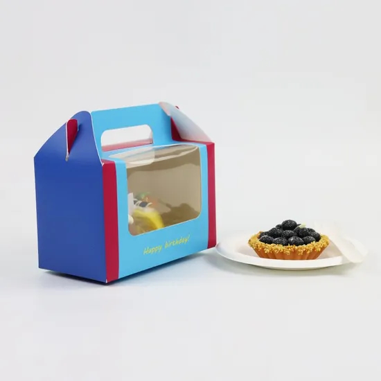 Paper Cupcake Box for Birthday Holiday Party Bakery Cake Packaging Boxes Cake