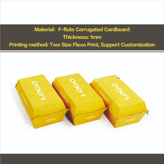Factory Customized Stock Wholesale Hamburger Box