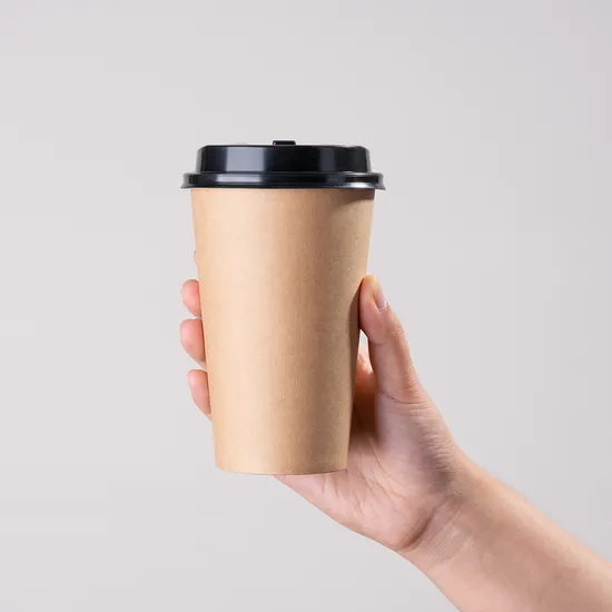 Eco Compostable Biodegradable PLA Bamboo Fiber Water Based Coffee Disposable Single Doubleripple Wall Paper Cup Custom Printed Logo Cola Juice