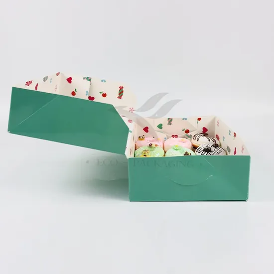 Factory Cheap Wholesale Custom Printed Logo Size Food Grade Luxury Disposable Bakery Packaging Macaron Cake Doughnut Kraft Cardboard Box