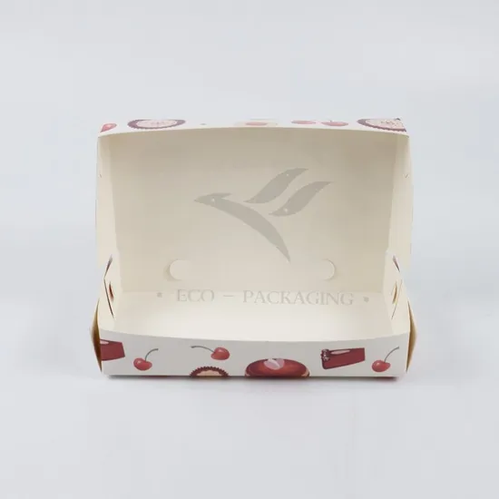 Factory Cheap Wholesale Custom Printed Logo Size Food Grade Luxury Disposable Bakery Packaging Macaron Cake Doughnut Kraft Cardboard Box