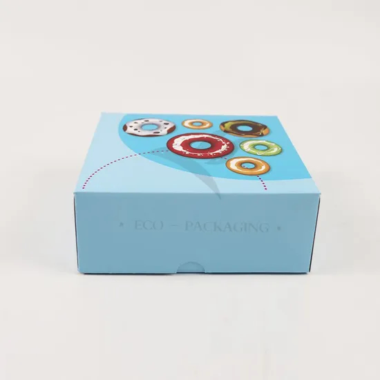 Factory Wholesale Affordable Personalized Customized Printed Logo Size Food Grade Disposable Bakery Packaging Macaron Cake Doughnut Cardboard Paper Box