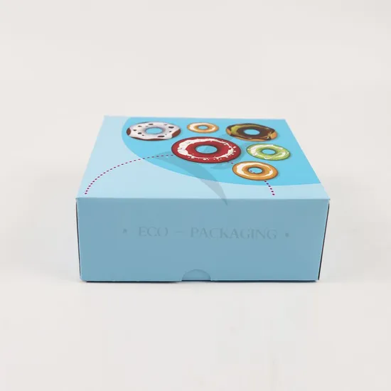 Factory Wholesale Affordable Personalized Customized Printed Logo Size Food Grade Disposable Bakery Packaging Macaron Cake Doughnut Cardboard Paper Box
