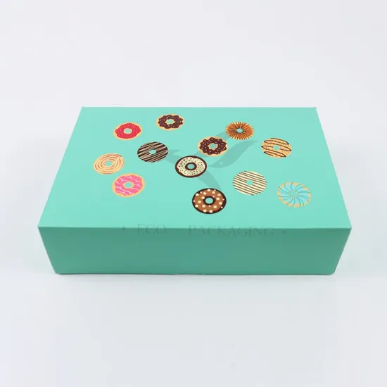 Factory Wholesale Recycled Personalized Luxury Customized Printed Logo Size Food Grade Disposable Packaging Macaron Birthday Cake Doughnut Sweet Cardboard Box