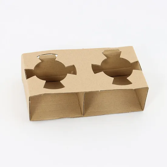 Customize Cup Tray Holder for Hot or Cold Drinks Cardboard Cup Holders Coffee Paper Cup Holder Cup Tray
