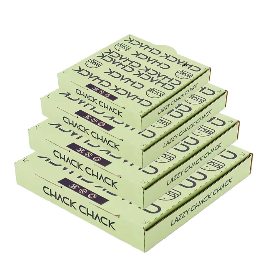 Custom Logo Printed Brown Kraft Paper Pizza Box Food Packaging Take Away Boxes