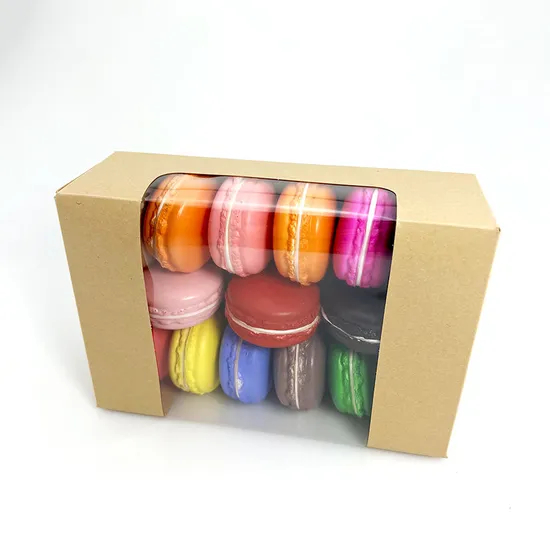 Kraft Paper Cake Box Cake Box with Clear Window Cupcake Cup Cake Dessert Wedding Party Birthday Packing Box