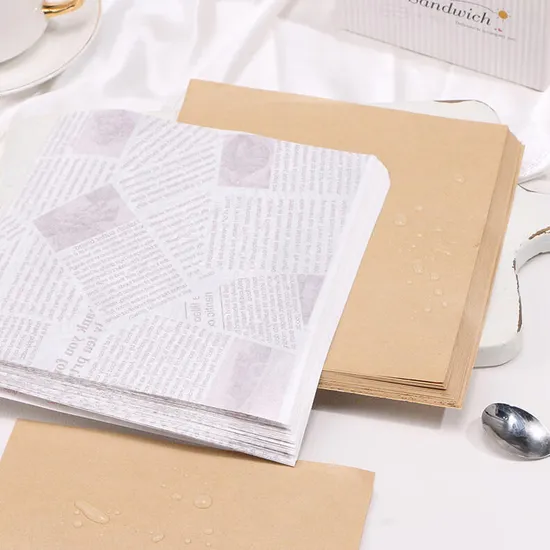 Parchment Greaseproof Paper Food Customized Printing and Logo Food Wrap Paper