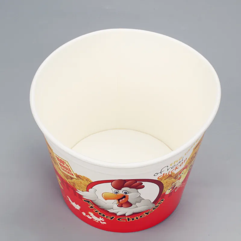 Wholesale Customized Paper Bucket Compostable Paper Popcorn Chicken Soup Bucket
