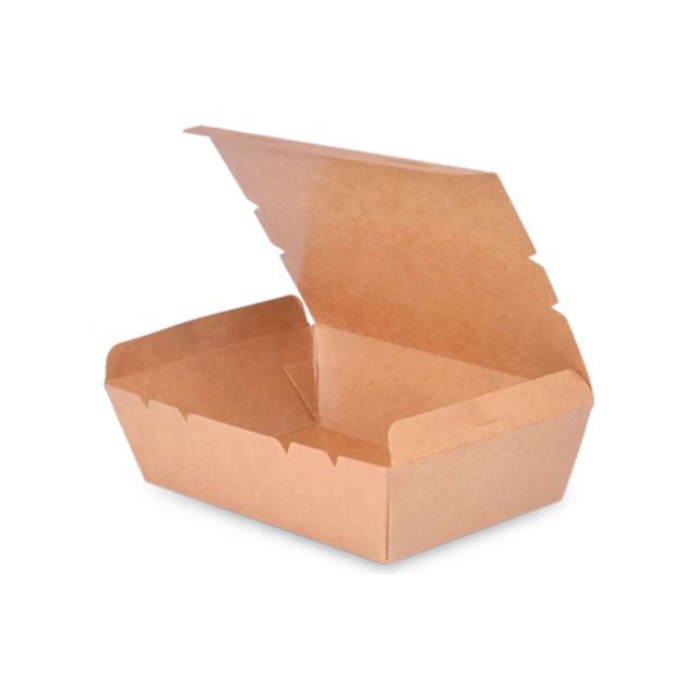 Wholesale Disposable Kraft Paper Salad Food Lunch Box Food Paper Box Lunch Box Take out Boxes with Window