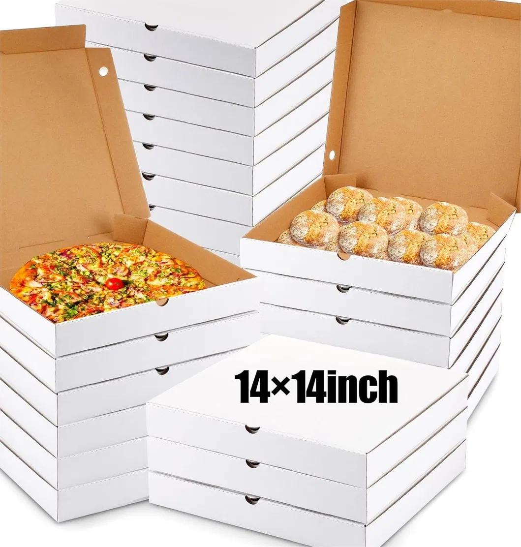 Easy Foldable Custom Printed Biodegradable Kraft Pizza Boxes for Sustainable Packaging Delivery Packaging Paper Box