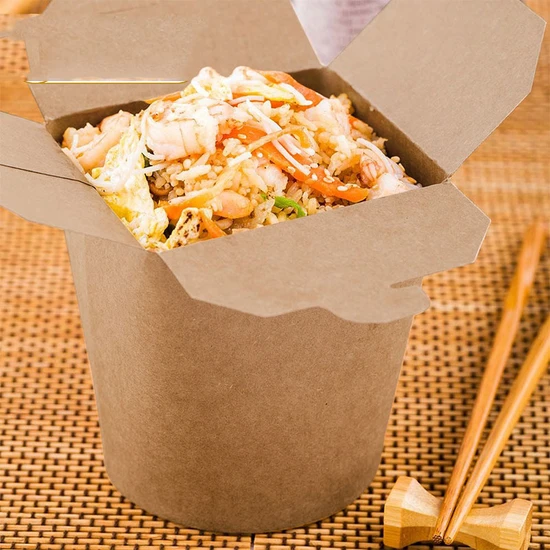 Biodegradable Packaging Popcorn Chicken Box Wholesale Kraft Paper Box Hot Sale Snack Box Lunch Box Delivery Box