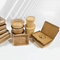 Disposable Take Away Package Snack Container Kraft Lunch Paper Box Restaurant Salad Box for Fast Food with Slots