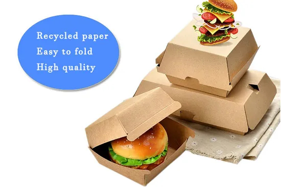 Brown Paper Baking Box Biodegradable Paper Burger Box Hot-Selling Corrugated Die Cut Box