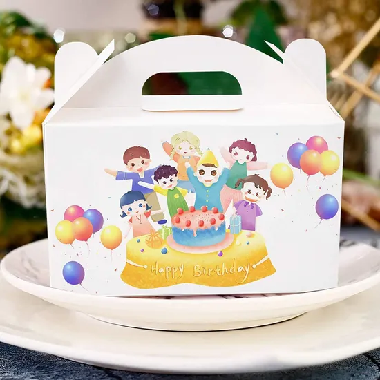 Hot Sale White Cardboard Paper Cake Box Biodegradable Packaging Mini Cake Box