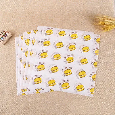 Fast Food Wrapping Packaging Hamburger Wrapper Burger Wrap Greaseproof Sandwich Coatedpaper